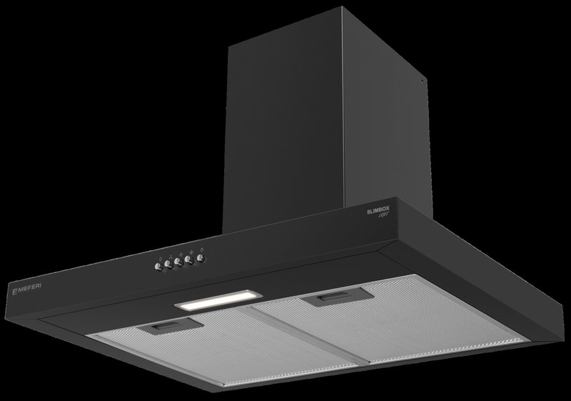 Т-образная пристенная вытяжка Meferi SLIMBOX60BK LIGHT