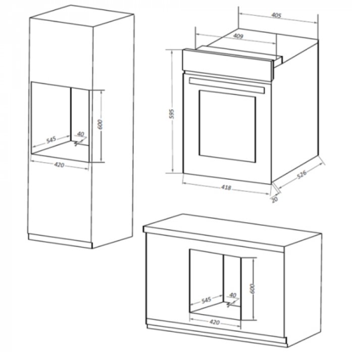 Шкаф духовой электрический MAUNFELD EOEM516W 2