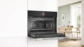 Духовой шкаф Bosch CMG7241B1S электрический, шириной 59.4 см, черный, AquaClean очистка 4