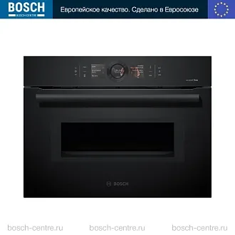 Духовой шкаф Bosch CMG8760C1 электрический, шириной 59.5 см, черный, пиролитическая очистка