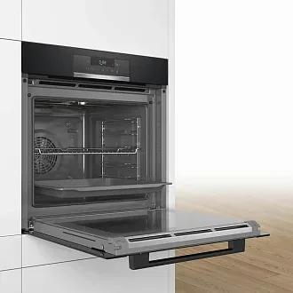Духовой шкаф Bosch HBA372BB0 электрический, шириной 59.4 см, черный, пиролитическая очистка 7
