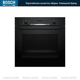 Духовой шкаф Bosch HBA513BB1 электрический, шириной 59.4 см, черный, традиционная очистка