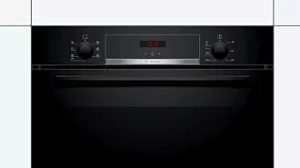 Духовой шкаф Bosch HBA513BB1 электрический, шириной 59.4 см, черный, традиционная очистка 8