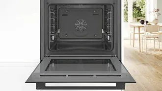 Духовой шкаф Bosch HBA5360B0 электрический, шириной 59.4 см, черный, EcoClean очистка 8