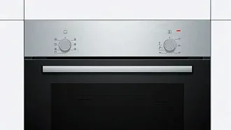 Духовой шкаф Bosch HBF010BR1S электрический, шириной 59.4 см, нержавеющая сталь, традиционная очистка 7