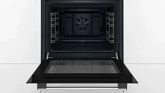 Духовой шкаф Bosch HBF010BR1S электрический, шириной 59.4 см, нержавеющая сталь, традиционная очистка 8