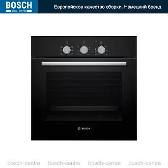 Духовой шкаф Bosch HBF011BA0Q электрический, шириной 59.4 см, черный, традиционная очистка