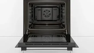 Духовой шкаф Bosch HBF011BA0Q электрический, шириной 59.4 см, черный, традиционная очистка 8