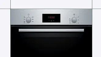 Духовой шкаф Bosch HBF113BR1S электрический, шириной 59.4 см, нержавеющая сталь, традиционная очистка 7