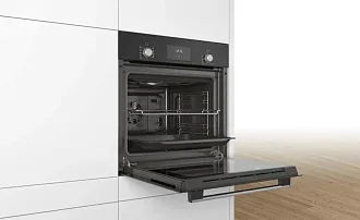 Духовой шкаф Bosch HBF114EB1R электрический, шириной 59.4 см, черный, традиционная очистка 8