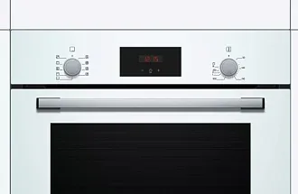 Духовой шкаф Bosch HBF114EW1R электрический, шириной 59.4 см, белый, традиционная очистка 3