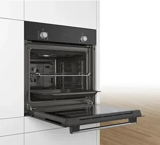 Духовой шкаф Bosch HBF512BA0R электрический, шириной 59.4 см, черный, AquaClean очистка 4