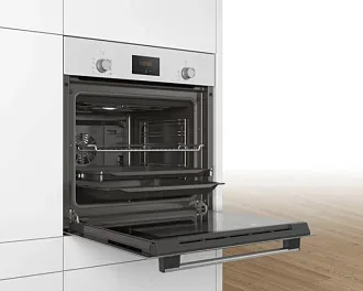 Духовой шкаф Bosch HBF512BV1R электрический, шириной 59.4 см, белый, AquaClean очистка 3