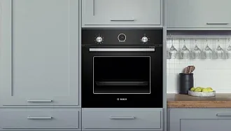 Духовой шкаф Bosch HBFS10BB0R электрический, шириной 59.4 см, черный, AquaClean очистка 6