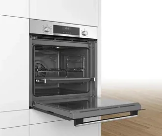 Духовой шкаф Bosch HBG517ES0R электрический, шириной 59.4 см, нержавеющая сталь, AquaClean очистка 7