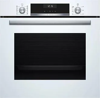 Духовой шкаф Bosch HBG537NW0R электрический, шириной 59.4 см, белый, EcoClean очистка
