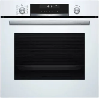 Духовой шкаф Bosch HBG538EW6R электрический, шириной 59.4 см, белый, EcoClean очистка