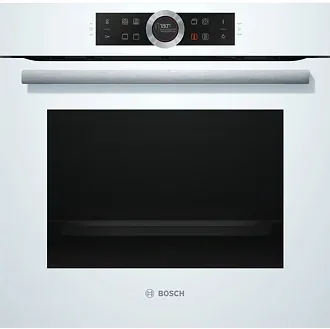 Духовой шкаф Bosch HBG632BW1S электрический, шириной 59.4 см, белый, традиционная очистка