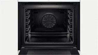 Духовой шкаф Bosch HBG672BW1F электрический, шириной 59.4 см, белый, пиролитическая очистка 6