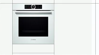 Духовой шкаф Bosch HBG6750W1 электрический, шириной 59.4 см, белый, пиролитическая очистка 2