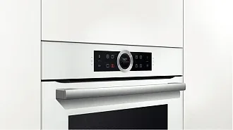 Духовой шкаф Bosch HBG6750W1 электрический, шириной 59.4 см, белый, пиролитическая очистка 3