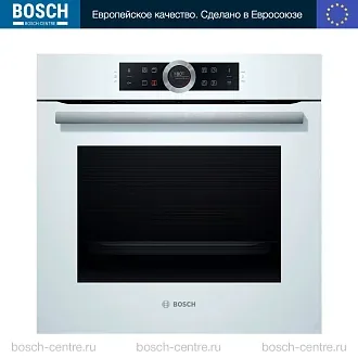 Духовой шкаф Bosch HBG675BW1 электрический, шириной 59.4 см, белый, пиролитическая очистка