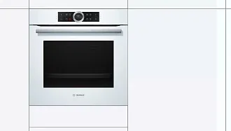 Духовой шкаф Bosch HBG675BW1 электрический, шириной 59.4 см, белый, пиролитическая очистка 7