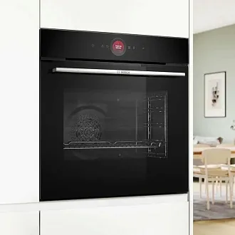 Духовой шкаф Bosch HBG7221B1S электрический, шириной 59.4 см, черный, традиционная очистка 7