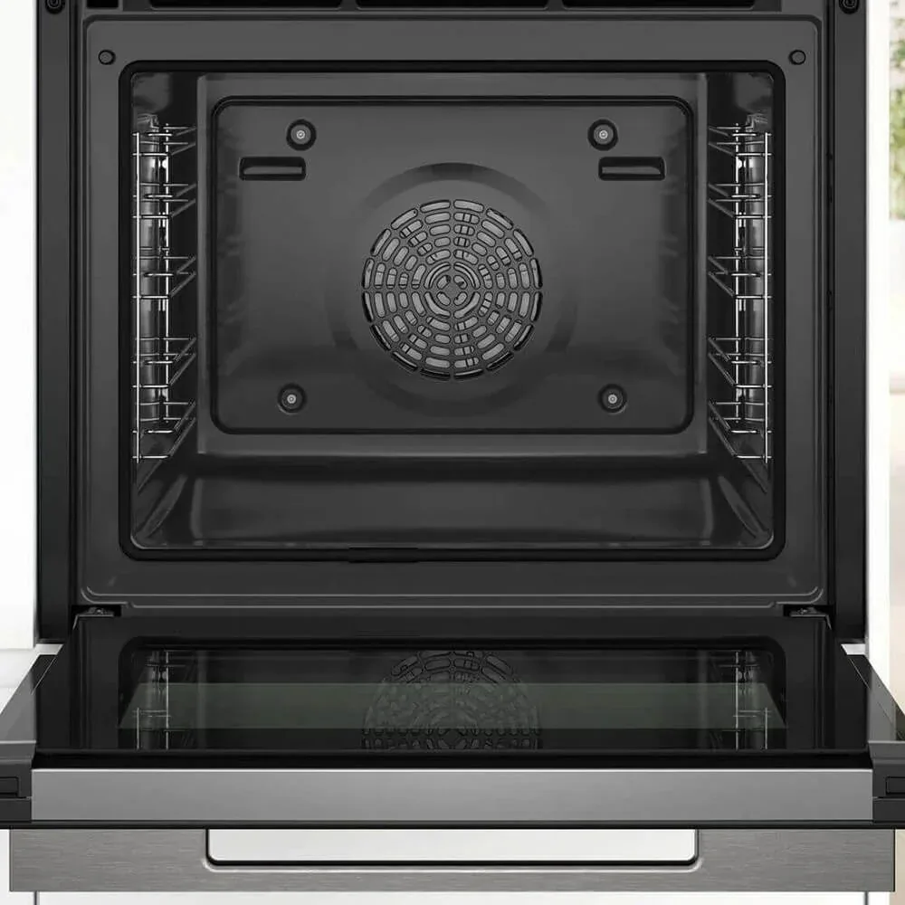 Духовой шкаф Bosch HBG7221B1S электрический, шириной 59.4 см, черный, традиционная очистка 8