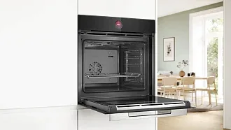 Духовой шкаф Bosch HBG7341B2 электрический, шириной 59.4 см, черный, EcoClean очистка 8