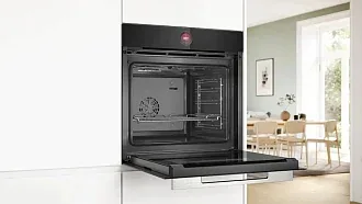 Духовой шкаф Bosch HBG7342B1 электрический, шириной 59.4 см, черный, EcoClean очистка 5