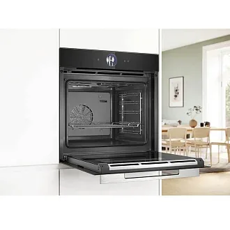Духовой шкаф Bosch HBG7363B1 электрический, шириной 59.4 см, черный, EcoClean очистка 8