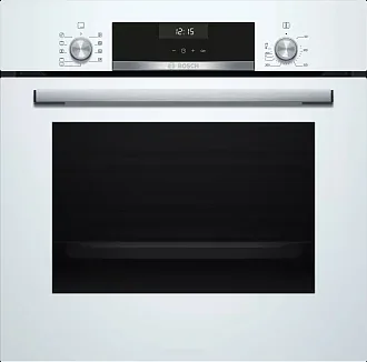 Духовой шкаф Bosch HBJ514EW0R электрический, шириной 59.4 см, белый, традиционная очистка
