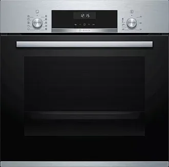 Духовой шкаф Bosch HBJ517FS0R электрический, шириной 59.4 см, нержавеющая сталь, традиционная очистка