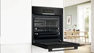 Духовой шкаф Bosch HBJ559YB6R электрический, шириной 59.4 см, черный, EcoClean очистка 7