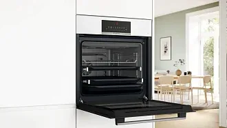 Духовой шкаф Bosch HBJ559YW6R электрический, шириной 59.4 см, белый, EcoClean очистка 4