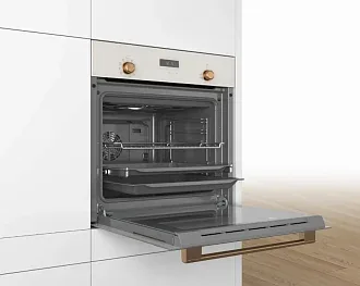 Духовой шкаф Bosch HBJN17EW0R электрический, шириной 59.4 см, жемчужно-белый, AquaClean очистка 4