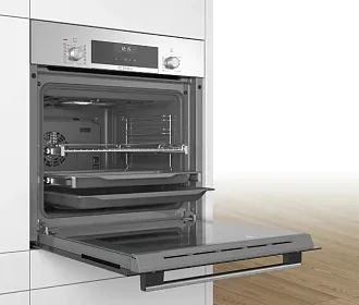 Духовой шкаф Bosch HIJ517YS2R электрический, шириной 59.4 см, нержавеющая сталь, AquaClean очистка 3