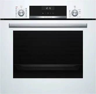 Духовой шкаф Bosch HIJ517YW1R электрический, шириной 59.4 см, белый, AquaClean очистка