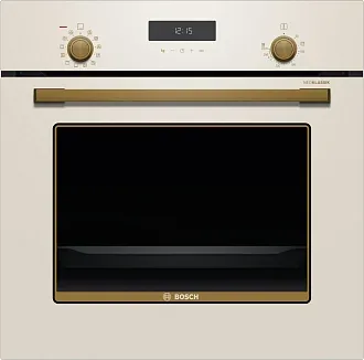 Духовой шкаф Bosch HIJN17EW0R электрический, шириной 59.4 см, жемчужно-белый, AquaClean очистка