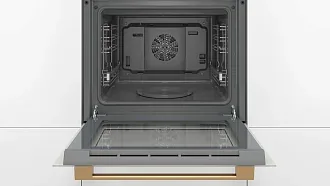 Духовой шкаф Bosch HIJN17EW0R электрический, шириной 59.4 см, жемчужно-белый, AquaClean очистка 3