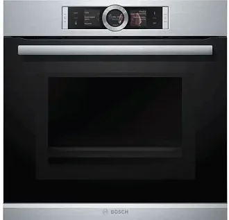 Духовой шкаф Bosch HMG636RS1 электрический, шириной 59.5 см, нержавеющая сталь, EcoClean очистка 6