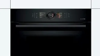 Духовой шкаф Bosch HMG8764C1 электрический, шириной 59.4 см, черный, пиролитическая очистка 7