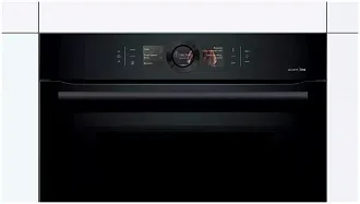 Духовой шкаф Bosch HMG8764C7 электрический, шириной 59.4 см, черный, пиролитическая очистка 7