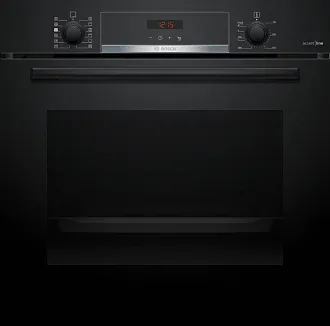 Духовой шкаф Bosch HRA474BB0S электрический, шириной 59.4 см, черный, пиролитическая очистка