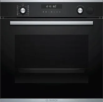 Духовой шкаф Bosch HRG2382S1 электрический, шириной 59.4 см, черный, EcoClean очистка