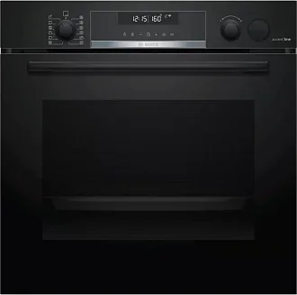 Духовой шкаф Bosch HRG4785B6 электрический, шириной 59.4 см, черный, пиролитическая очистка