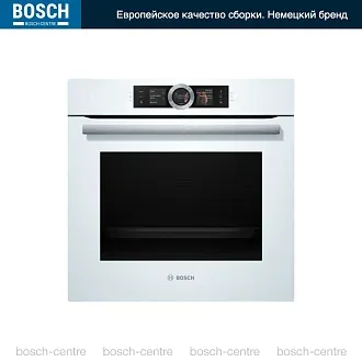Духовой шкаф Bosch HSG 636BW1 электрический, шириной 59.4 см, белый, EcoClean очистка