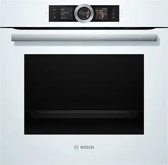 Духовой шкаф Bosch HSG 636BW1 электрический, шириной 59.4 см, белый, EcoClean очистка 6