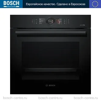 Духовой шкаф Bosch HSG856XC1 электрический, шириной 59.4 см, черный, EcoClean очистка